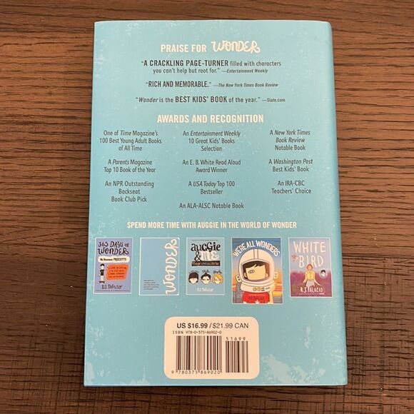 WONDER by RJ Palacio Hardcover Book - Picture 2 of 6